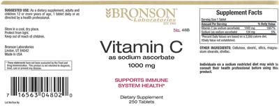 Vitamin C As Sodium Ascorbate 1000 mg