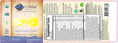 Photo of the Garden of Life MyKind Organics Men's Once Daily label