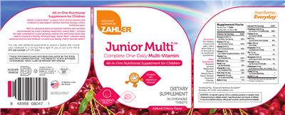 Photo of the Zahler Junior Multi Natural Cherry Flavor label