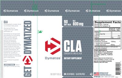 Photo of the Dymatize CLA 800 mg label