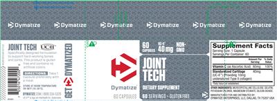 Photo of the Dymatize Joint Tech label