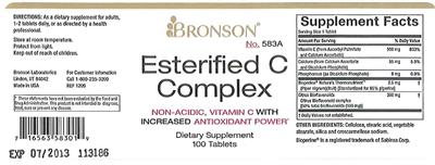 Photo of the Bronson Esterified C Complex label