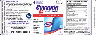 Photo of the NMx Wellness Innovations Cosamin DS label