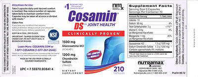 Photo of the NMx Wellness Innovations Cosamin DS label