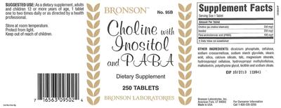 Photo of the Bronson Choline With Inositol And PABA label