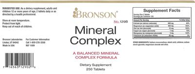 Photo of the Bronson Mineral Complex label