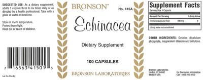 Photo of the Bronson Echinacea label