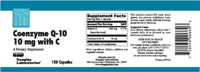 Photo of the Douglas Laboratories Coenzyme Q-10 10 mg With C label