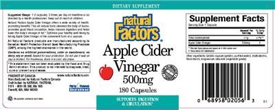 Apple Cider Vinegar 500 mg