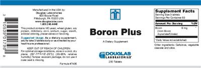Photo of the Douglas Laboratories Boron Plus label