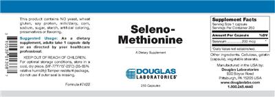 Photo of the Douglas Laboratories Seleno-Methionine label