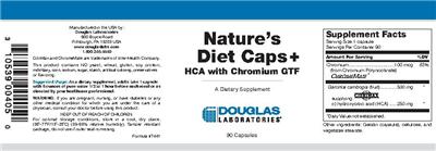 Photo of the Douglas Laboratories Nature's Diet Caps + HCA with Chromium GTF label