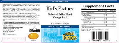 Kid's Factors Balanced DHA Blend Omega 3 & 6