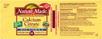 Calcium Citrate Supplement With Vitamin D