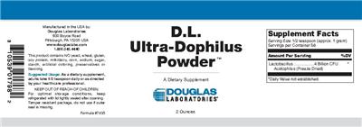 Label of D.L. Ultra-Dophilus Powder