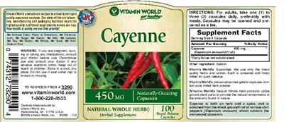 Cayenne 450 mg