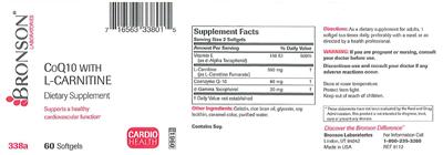 Photo of the Bronson Laboratories CoQ10 With L-Carnitine label