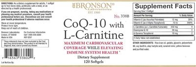 Photo of the Bronson Laboratories CoQ-10 With L-Carnitine label