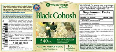 Black Cohosh 540 mg