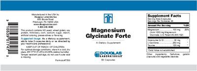 Photo of the Douglas Laboratories Magnesium Glycinate Forte label