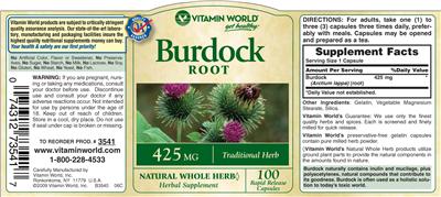 Burdock Root 425 mg