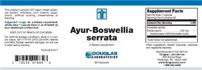 Photo of the Douglas Laboratories Ayur-Boswellia Serrata label
