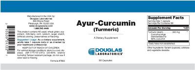 Photo of the Douglas Laboratories Ayur-Curcumin (Turmeric) label