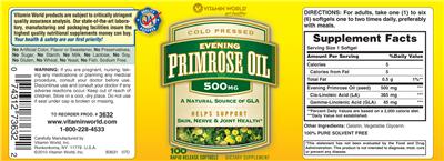 Evening Primrose Oil 500 mg