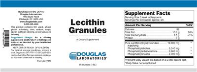 Photo of the Douglas Laboratories Lecithin Granules label