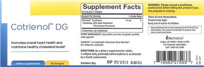 Photo of the Bronson Cotrienol DG label