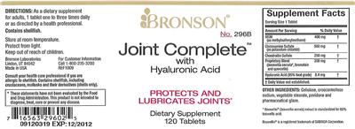 Photo of the Bronson Joint Complete With Hyaluronic Acid label