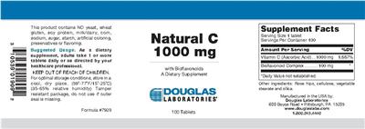 Photo of the Douglas Laboratories Natural C 1000 mg with Bioflavonoids label