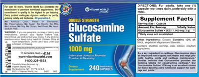 Double Strength Glucosamine Sulfate 1000 mg