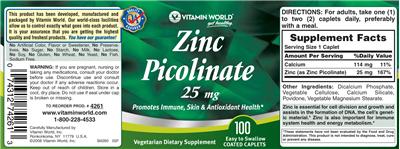Zinc Picolinate 25 mg