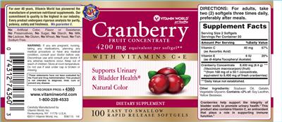 Cranberry Fruit Concentrate