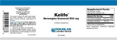Photo of the Douglas Laboratories Kelife Norwegian Seaweed 500 mg label