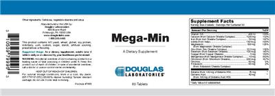 Photo of the Douglas Laboratories Mega-Min label
