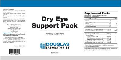 Photo of the Douglas Laboratories Dry Eye Support Pack label