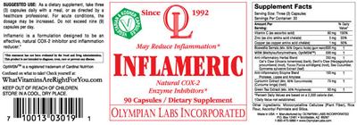 Photo of the OL Olympian Labs Inflameric label
