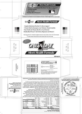 Photo of the Bayer One A Day Men's Health Formula label