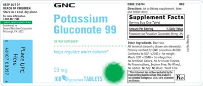 Potassium Gluconate 99 mg