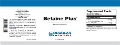 Photo of the Douglas Laboratories Betaine Plus label