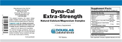 Photo of the Douglas Laboratories Dyna-Cal Extra-Strength Natural Calcium/Magnesium Complex label