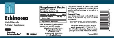 Photo of the Douglas Laboratories Echinacea Herbal Formula label