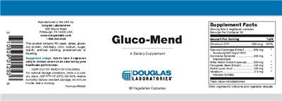 Photo of the Douglas Laboratories Gluco-Mend label