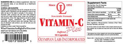 Photo of the OL Olympian Labs Vitamin-C Plex label