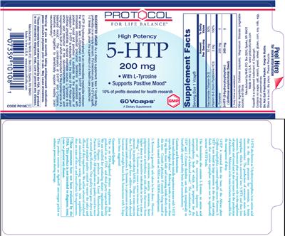 Photo of the Protocol For Life Balance 5-HTP 200 mg label